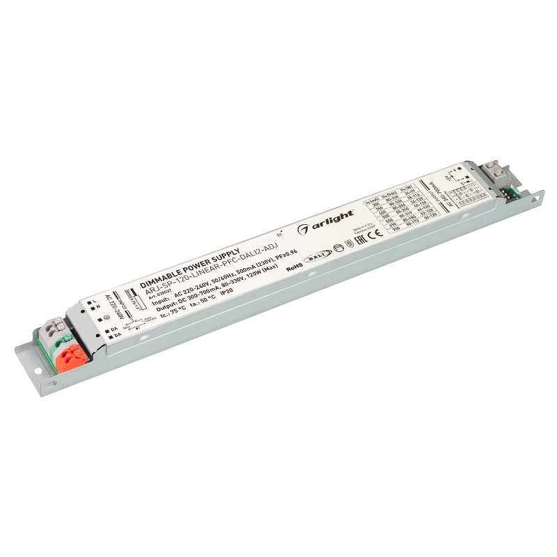 Блок питания для светильников Arlight ARJ-SP-120-LINEAR-PFC-DALI2-ADJ 120W, 80-330V, 0.3-0.7A 035537 гар.5лет