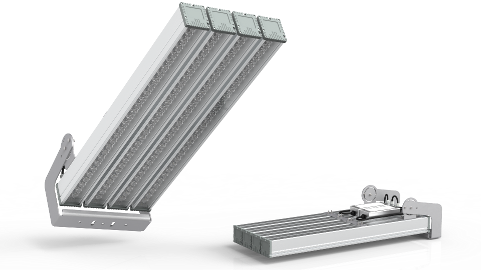 Светильник светодиодный 4-х-модульный 258вт IP67 SVT-ARH-Direct-750-65W QUATTRO линза