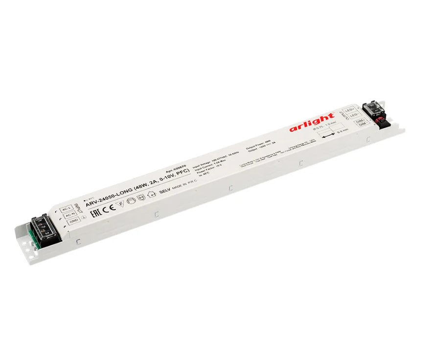 Блок питания ARV-24050-LONG (48W, 2A, 0-10V, PFC)