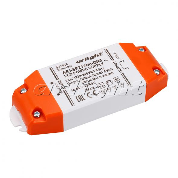 Блок питания Arlight ARJ-SP21700-DIM 15W, 700mA PFC Triac 022436 гар.3 года