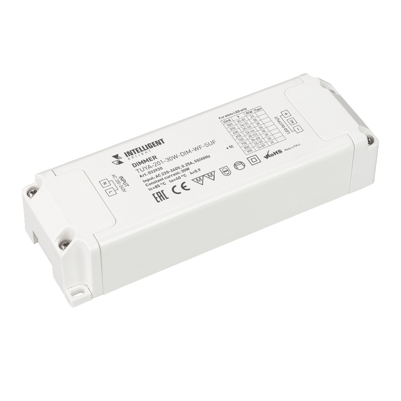 INTELLIGENT ARLIGHT Диммер TUYA-201-30W-DIM-WF-SUF 230V 433MHz 500-900mA арт.032920